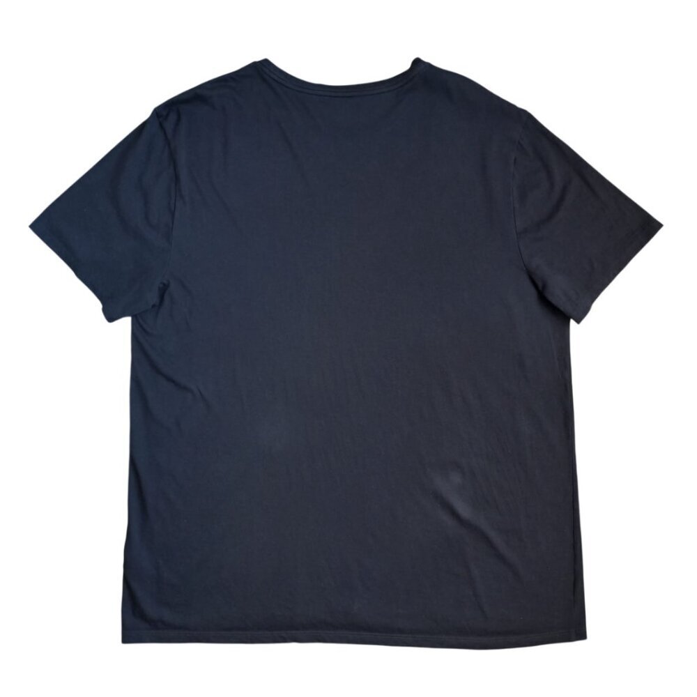 Vince Navy Blue Pima Cotton Men's T-Shirt – Short Sleeve Crewneck Tee, Size XL - Picture 2 of 6
